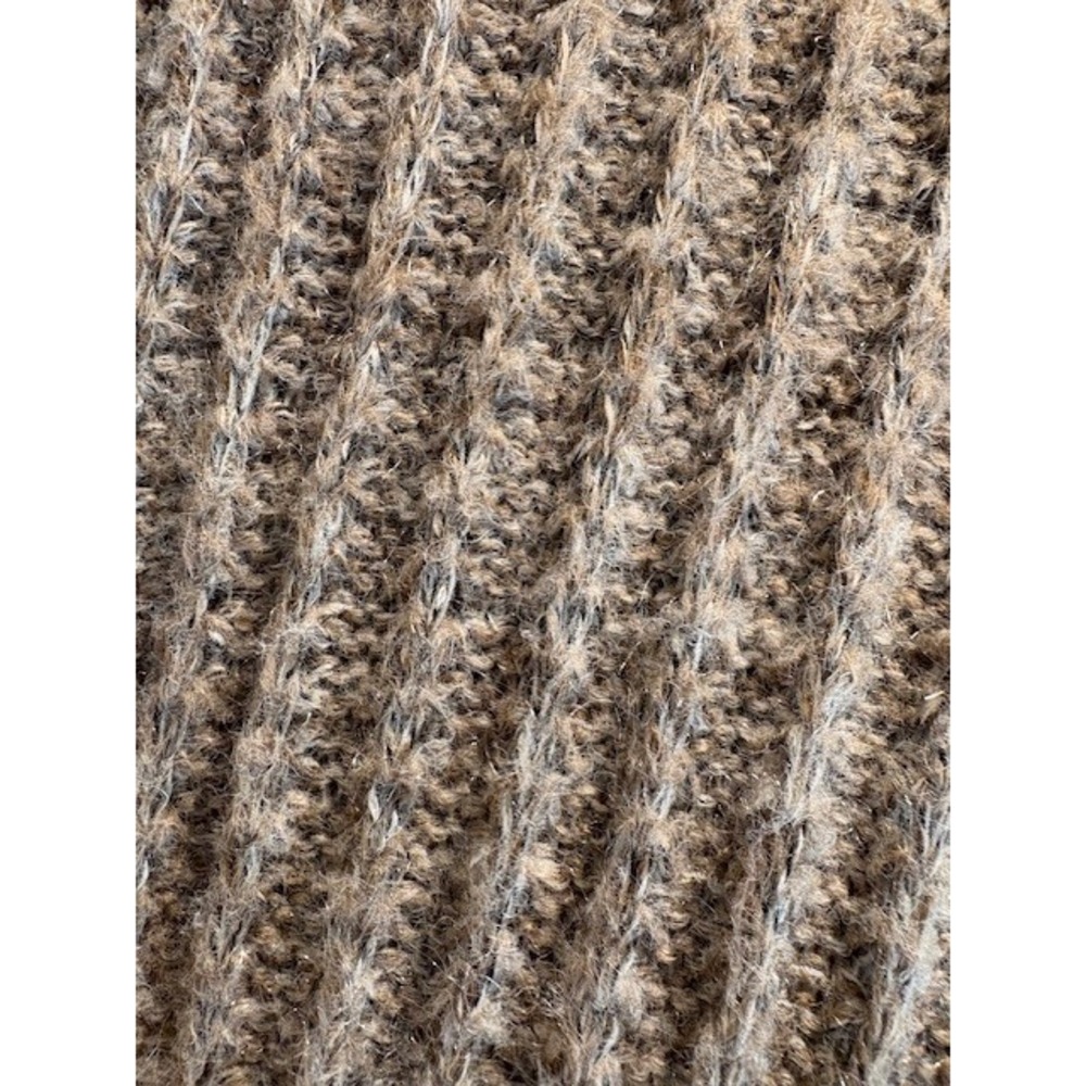 ARDEN B Womens Knit Cardigan Sweater Jacket Fur Trim Ruffle Waterfall M - Picture 9 of 9